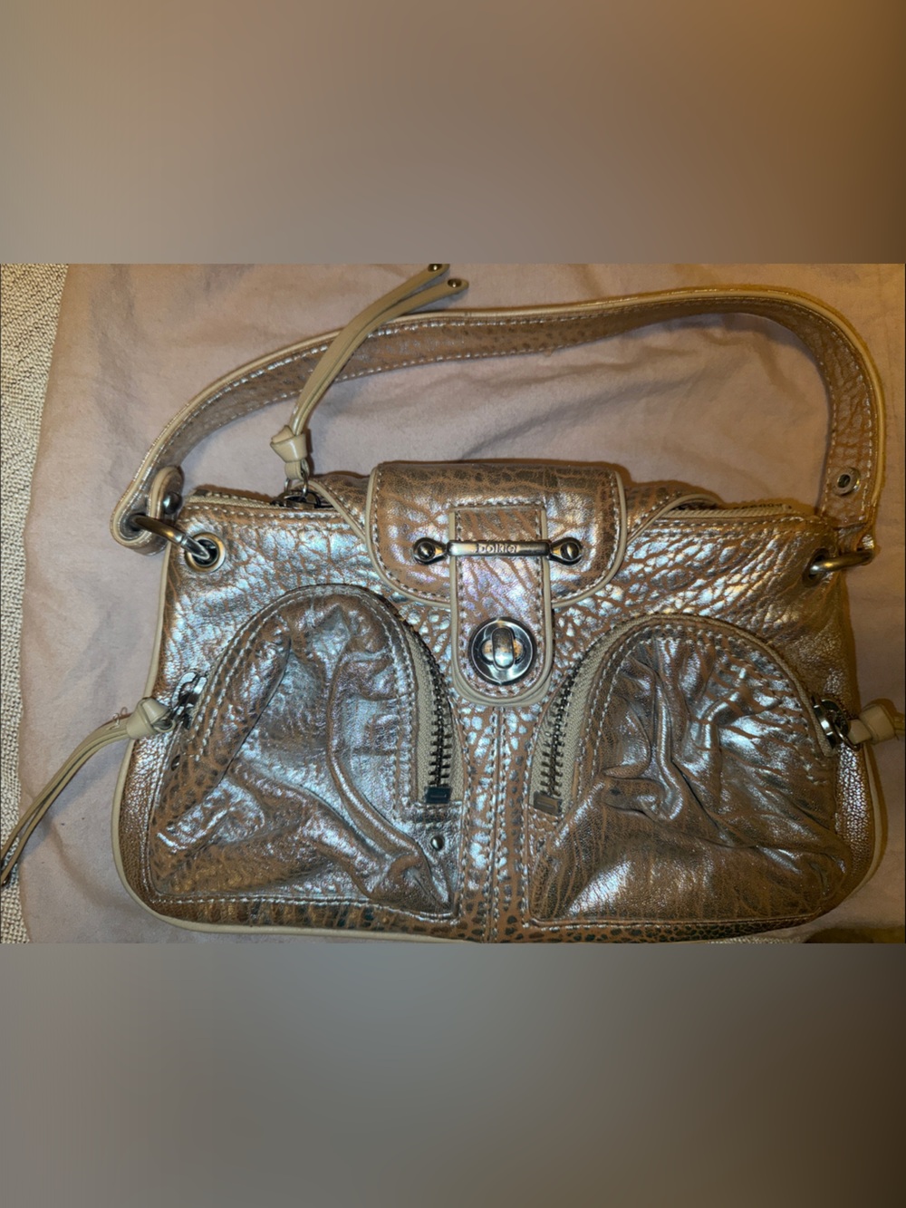 Botkier Tan Brown Textured Leather Shoulder Bag - Picture 12 of 12